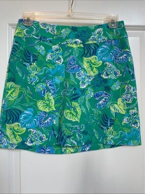 Lilly Pulitzer Green Tropical Print Women's Skirt